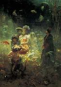 Ilya Repin Sadko in the Underwater Kingdom, painting